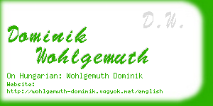 dominik wohlgemuth business card